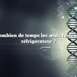 Question : Combien de temps les œufs restent-ils bons au réfrigérateur ?